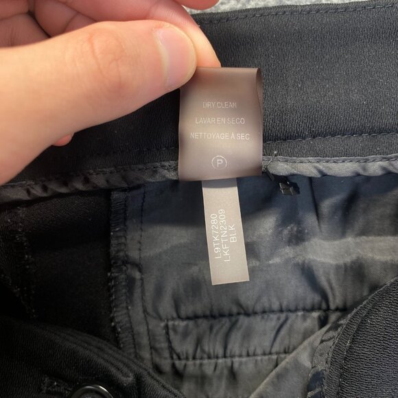 KARL LAGERFELD Pants Womens Size 12 Black Tapered Leg Hi Rise Classic Trousers - Picture 7 of 8